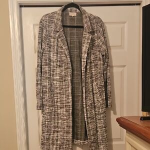 MELLODAY Black and White Textured Coat